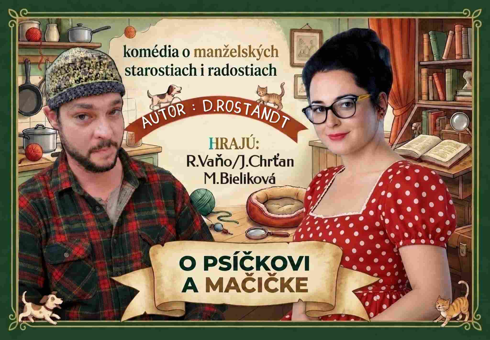 O psíčkovi a mačičke pre dospelých